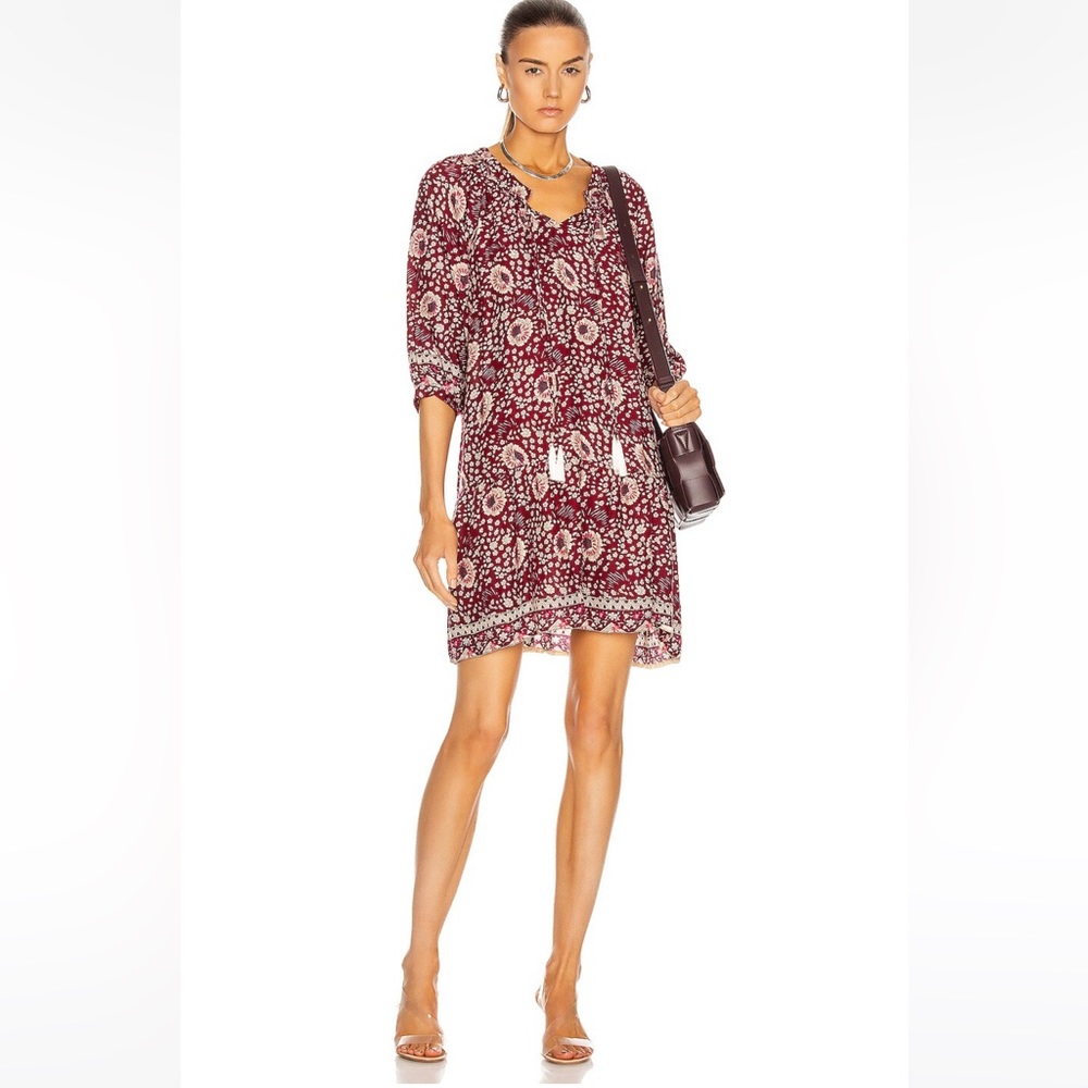 NWOT Natalie Martin Stevie Dress Vintage Flowers Red XS